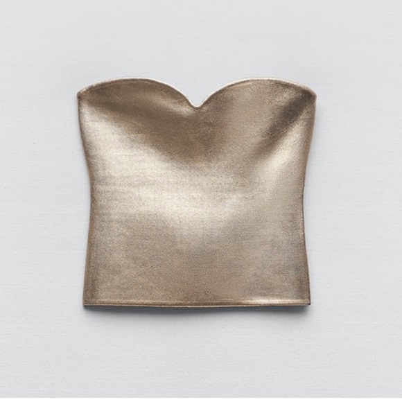 ZARA KNIT BUSTIER TOP - Picture 7 of 13